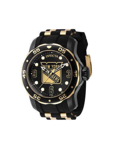 Invicta Men's Quartz Watch - NHL New York Rangers Gold and Black Dial Strap | 42324 2024