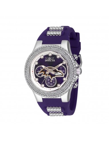 Invicta Women's Chrono Watch - NFL Baltimore Ravens Silver and Purple Strap | 42744 basket pas cher