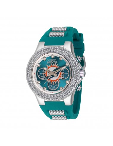 Invicta Women's Watch - NFL Miami Dolphins Silver Tone and Light Green Strap | 42745 la colonne vertébrale