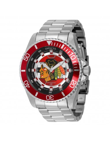 Invicta Men's Quartz Watch - NHL Chicago Blackhawks Silver Tone Bracelet | 42234 À commander