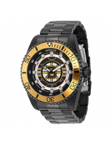 Invicta Men's Quartz Watch - NHL Boston Bruins Yellow and Black Rotating Bezel | 42238 paiement sécurisé