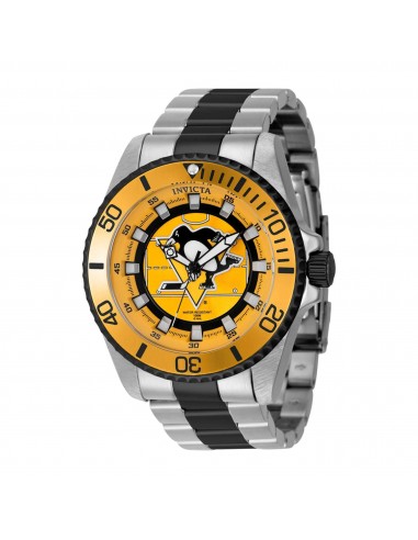 Invicta Men's Watch - NHL Pittsburgh Penguins Silver Tone, Black Bracelet | 42242 vente chaude votre 