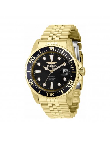 Invicta Men's Watch - Pro Diver Automatic Black Dial Stainless Steel Bracelet | 39348 français