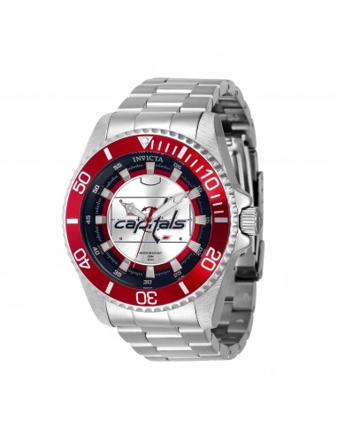 Invicta Men's Quartz Watch - NHL Washington Capitals Silver Steel Bracelet | 42258 JUSQU'A -70%! 