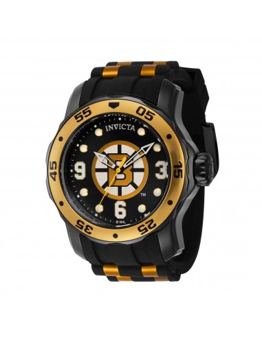 Invicta Men's Quartz Watch - NHL Boston Bruins Silicone and Steel Strap | 42647 pour bénéficier 