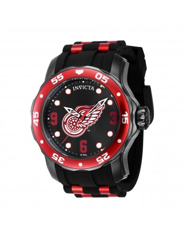 Invicta Men's Rotating Bezel Watch - NHL Detroit Red Wings Red, Black Strap | 42658 pas chere