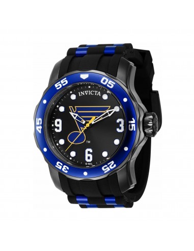 Invicta Men's Quartz Watch - NHL St. Louis Blues Black and Blue Dial Strap | 42661 Les magasins à Paris