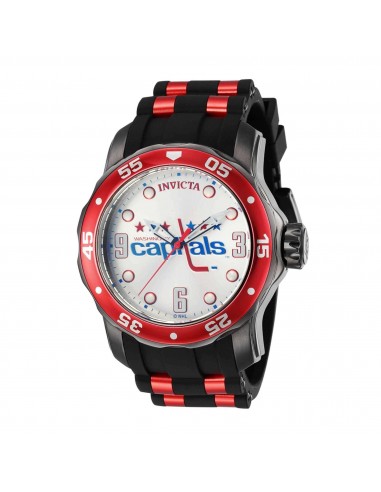 Invicta Men's Quartz Watch - NHL Washington Capitals Silver Tone Dial Strap | 42663 l'achat 