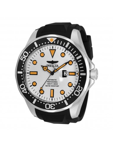 Invicta Men's Automatic Watch - Pro Diver White Dial Black Silicone Strap | 33600 2 - 3 jours ouvrés.