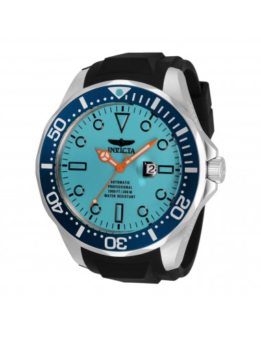 Invicta Men's Automatic Watch - Pro Diver Blue Dial Black Silicone Strap | 33607 JUSQU'A -70%! 