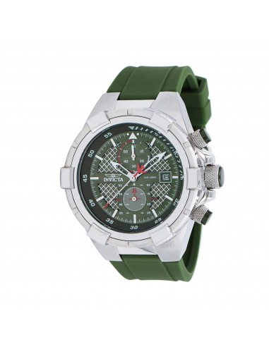 Invicta Men's Chronograph Watch - Aviator Green Dial Silicone Strap | 39379 livraison gratuite