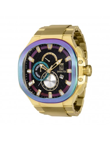 Invicta Men's Watch - Jason Taylor Quartz Black Dial Yellow Gold Bracelet | 39941 les muscles