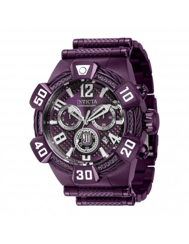 Invicta Men's Chronograph Watch - Jason Taylor Quartz Purple Dial Bracelet | 40431 Paris Déstockage Promo