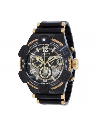 Invicta Men's Chronograph Watch - Jason Taylor Diamond Black Dial Bracelet | 40438 de France