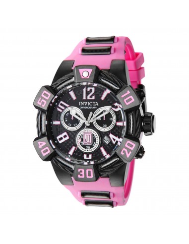 Invicta Men's Chronograph Watch - Jason Taylor Pink and Black Bezel Strap | 40449 50% de réduction en Octobre 2024