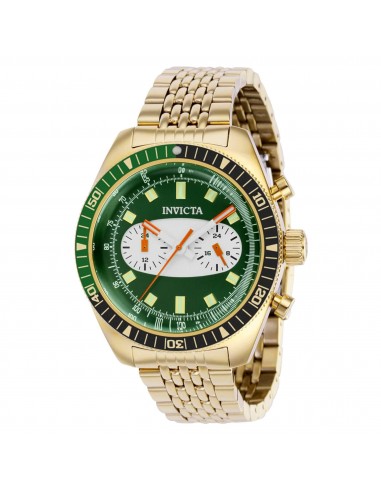 Invicta Men's Quartz Watch - Speedway White, Green Dial Yellow Gold Bracelet | 40528 Par le système avancé 