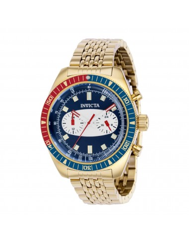 Invicta Men's Watch - Speedway Red and Blue Rotating Bezel Yellow Gold Case | 40530 destockage