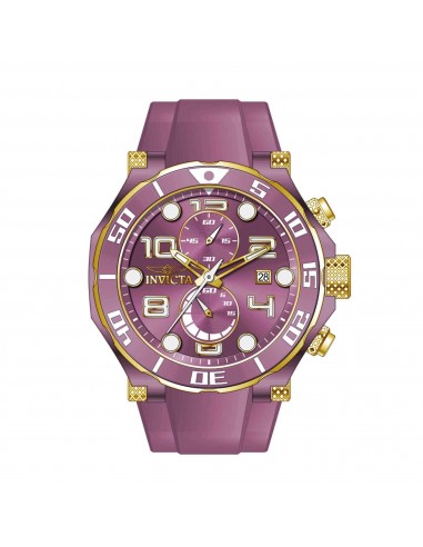 Invicta Men's Quartz Watch - Pro Diver Chronograph Purple Dial Rubber Strap | 40656 pas cher chine