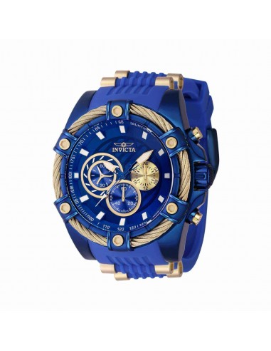 Invicta Men's Quartz Watch - Bolt Chronograph Yellow Gold and Blue Strap | 40797 Comparez et commandez 