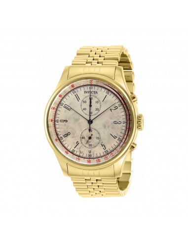 Invicta Men's Quartz Watch - Vintage Chronograph Yellow Gold Steel Bracelet | 40851 Pour