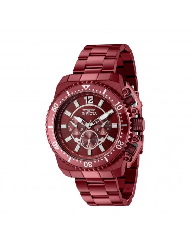 Invicta Men's Quartz Watch - Pro Diver Chrono Red Stainless Steel Bracelet | 40869 offre 