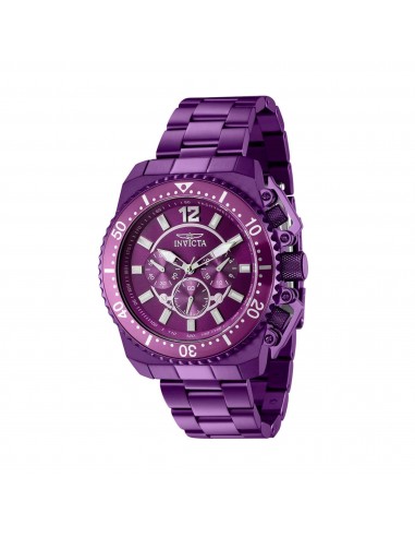 Invicta Men's Watch - Pro Diver Chronograph Purple Stainless Steel Bracelet | 40871 À commander