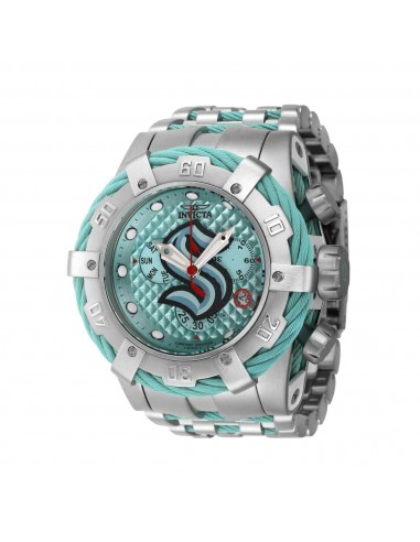 Invicta Men's Watch - NHL Seattle Kraken Chrono Light Blue and Silver Steel | 42019 commande en ligne