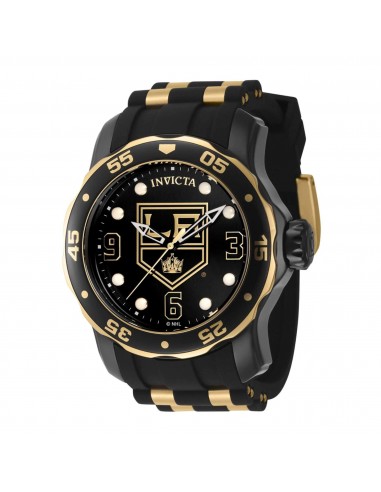 Invicta Men's Watch - NHL Los Angeles Kings Rotating Bezel Black Rubber Strap | 42309 votre restaurant rapide dans 