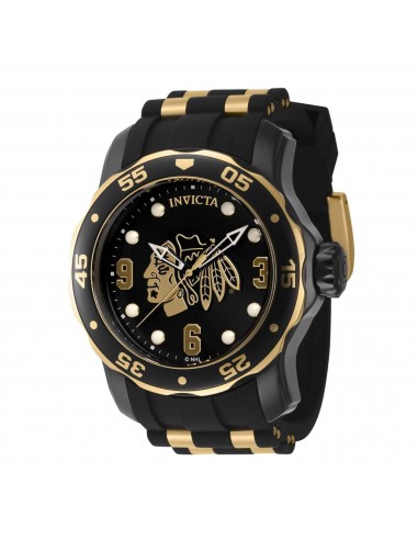 Invicta Men's Watch - NHL Chicago Blackhawks Rotating Bezel Silicone Strap | 42315 votre