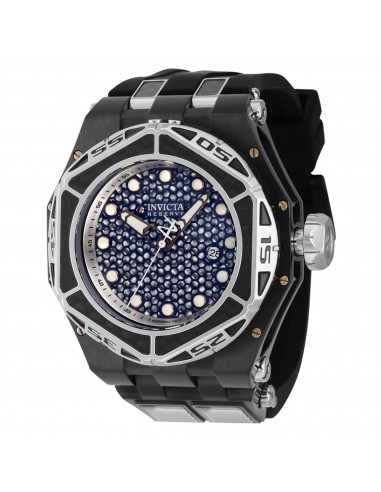 Invicta Men's Watch - Carbon Hawk Automatic Silver and Blue Dial Rubber Strap | 38911 store