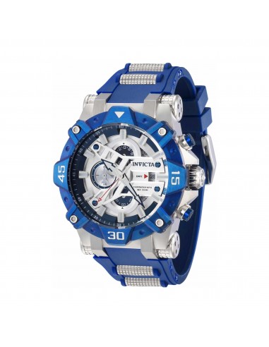 Invicta Men's Chronograph Watch - Aviator Blue and Silver Tone Dial Strap | 40177 en stock