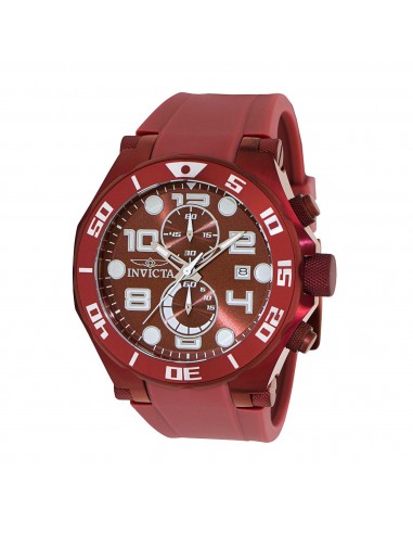 Invicta Men's Chronograph Watch - Pro Diver Burgundy Dial Silicone Strap | 40635 offre 