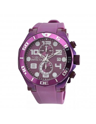 Invicta Men's Chronograph Watch - Pro Diver Dark Purple Dial Silicone Strap | 40636 pas cher chine