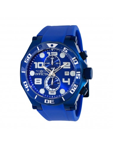 Invicta Men's Chronograph Watch - Pro Diver Quartz Blue Dial Silicone Strap | 40655 Les magasins à Paris et en Île-de-France