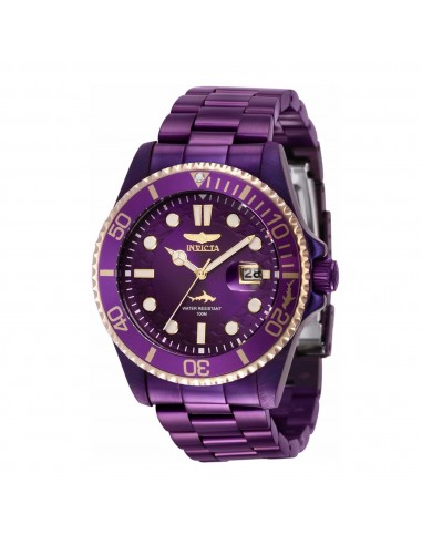 Invicta Men's Quartz Watch - Pro Diver Purple Dial Stainless Steel Bracelet | 40941 JUSQU'A -70%! 