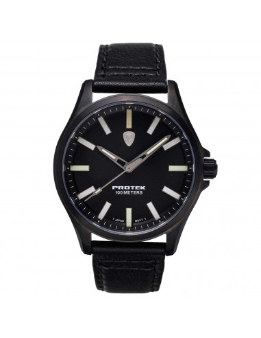 Protek Unisex Watch - Field Series Japanese Quartz Genuine Black Leather Strap | 3002 2 - 3 jours ouvrés.