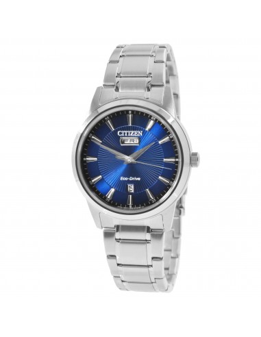 Citizen Men's Watch - Eco-Drive Blue Dial Silver Stainless Steel Bracelet | AW0100-86L pas cher chine