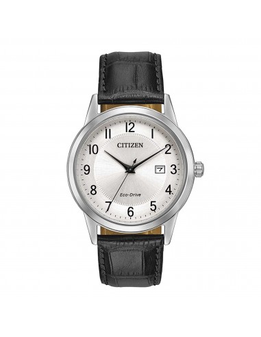 Citizen Men's Watch - Corso Eco-Drive Silver Dial Black Leather Strap | AW1231-07A de l' environnement