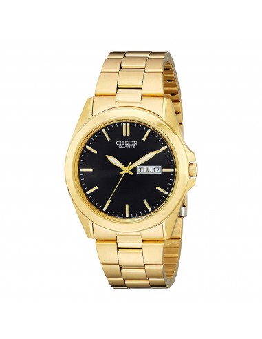 Citizen Men's Watch - Japanese Quartz Black Dial Yellow Gold Bracelet | BF0582-51F sur le site 