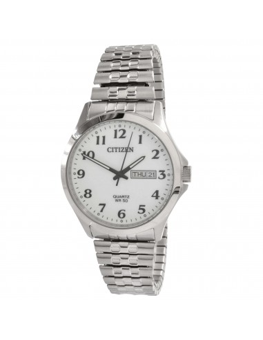 Citizen Men's Watch - Japanese Quartz White Dial Silver Steel Bracelet | BF5000-94A Amélioration de cerveau avec