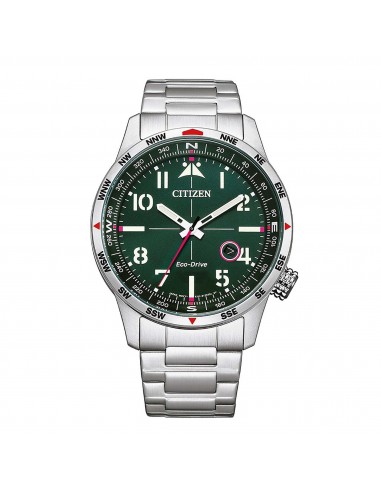 Citizen Men's Watch - Eco-Drive Green Dial Stainless Steel Bracelet | BM7551-84X la colonne vertébrale