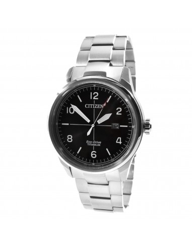 Citizen Men's Watch - Eco-Drive Date Black Dial Silver Titanium Bracelet | BM7570-80E Comparez et commandez 