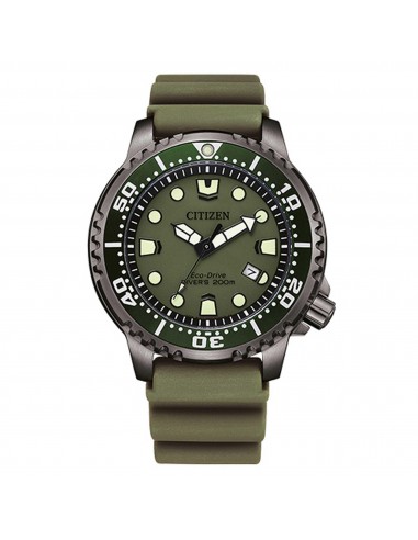 Citizen Men's Watch - Promaster Eco-Drive Olive Green Dial Rubber Strap | BN0157-11X Les magasins à Paris et en Île-de-France