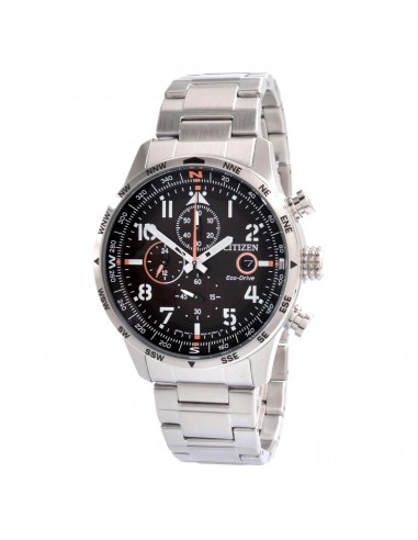 Citizen Men's Watch - Eco Drive Chronograph Black Dial Silver Bracelet | CA0790-83E Par le système avancé 