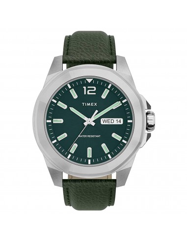 Timex Men's Watch - Essex Avenue Quartz Green Dial Day and Date Display | TW2U82000VQ Jusqu'à 80% De Réduction