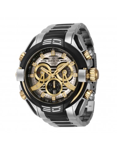 Invicta Men's Watch - Mammoth Chrono Date Display Black and Silver Bracelet | 37525 Faites des économies