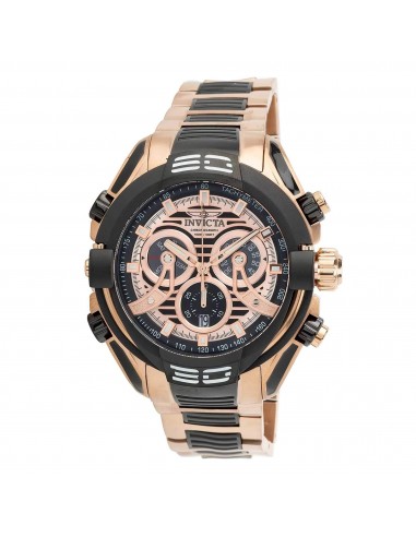 Invicta Men's Watch - Mammoth Chrono Date Display Rose Gold and Black Dial | 37527 soldes