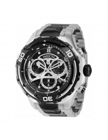 Invicta Men's Watch - Mammoth Chronograph Black and Silver Tone Dial Bracelet | 38087 Voir les baskets