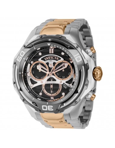 Invicta Men's Watch - Mammoth Day-Date Black Dial Rose Gold, Silver Bracelet | 38088 Comparez et commandez 