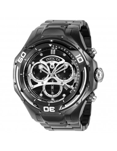 Invicta Men's Quartz Watch - Mammoth Chronograph Day-Date Black Dial Bracelet | 38091 de votre